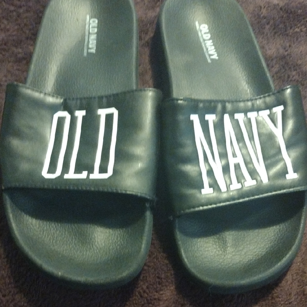 Old Navy Kids Black Slide Sandals